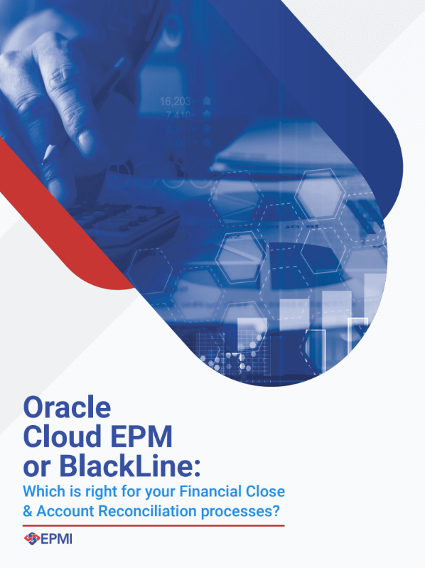 Oracle Cloud EPM or BlackLine ebook cover
